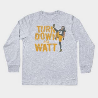 T.J. Watt Turn Down For Watt Kids Long Sleeve T-Shirt